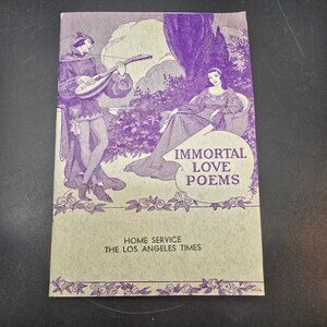 Immortal Love Poems Booklet 1939 Home Service Los Angeles Times Vintage CM2221